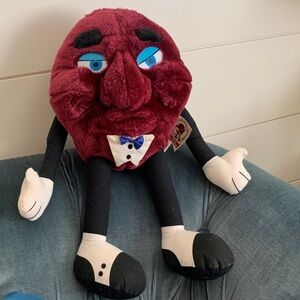 1988 California Raisins Plush Toy with Red and Black Color
